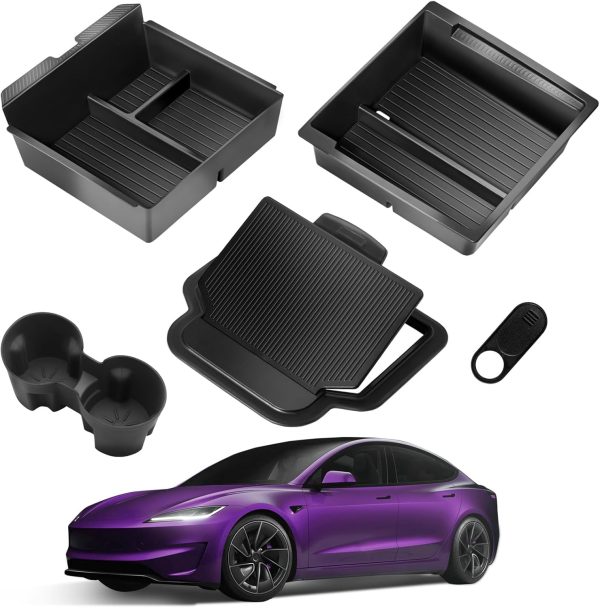 2024 Center Console Organizer Tray for Tesla Model 3 Highland Accessories