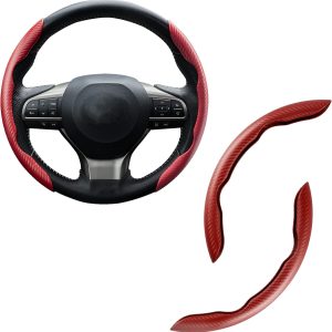 Amiss Carbon Fiber Steering Wheel Protector: Stylish Anti-Skid Universal Cover