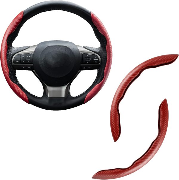 Amiss Carbon Fiber Steering Wheel Protector: Stylish Anti-Skid Universal Cover