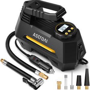 AstroAI Portable Tire Inflator: Essential 12V Air Compressor for Cars and Bicycles