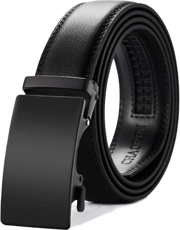 CHAOREN Men's Ratchet Leather Belt: Perfect Fit for Dress Pants