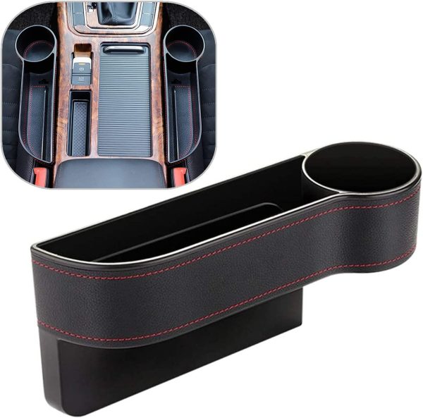 Car Seat Gap Filler Organizer: Premium PU Leather Console for Essentials