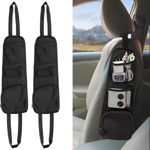 Car Seat Storage Organizer - Multi-Pocket Hanging Bag for Phones and Essentials