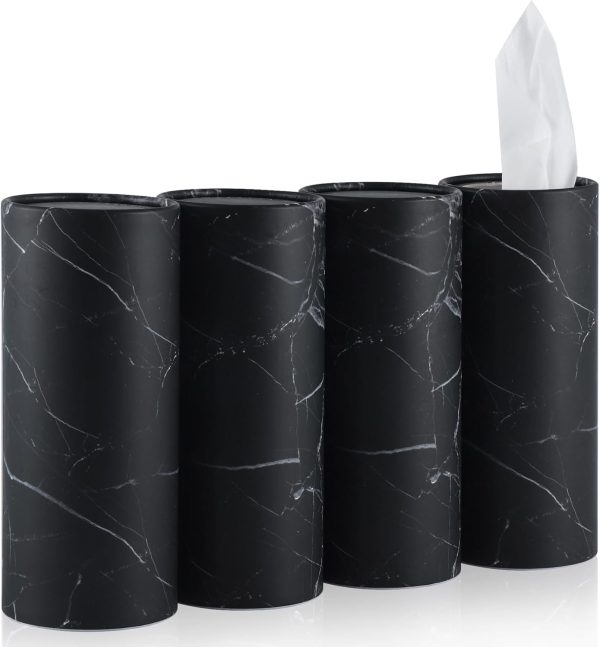 Car Tissue Holder 4 Pack with Travel Tissues - Convenient and Stylish