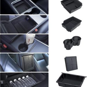 Center Console Organizer Tray 5PCS for Tesla Model Y Accessories 2020-2024