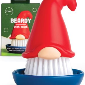 Cute Gnome Beardy Dish Brush - Quirky Kitchen Gift for Women