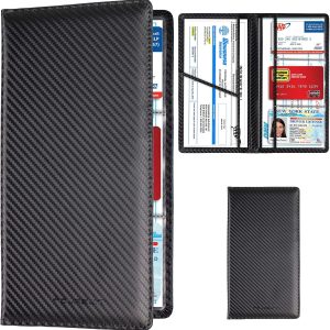 Durable Carbon Fiber Car Registration and Insurance Card Holder for All Vehicles