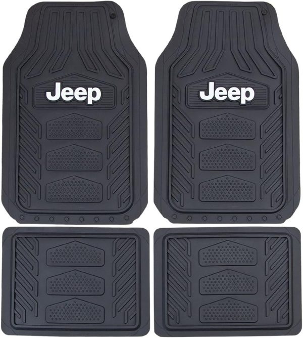 Durable Plasticolor Jeep Weatherpro 4 Piece Floor Mats Set in Black