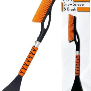 EcoNour 27" Aluminum Snow Brush and Ice Scraper for Winter Car Care