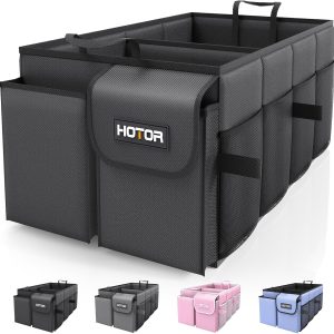 Efficient Car Organization with HOTOR Foldable Trunk Organizer for SUVs and Sedans