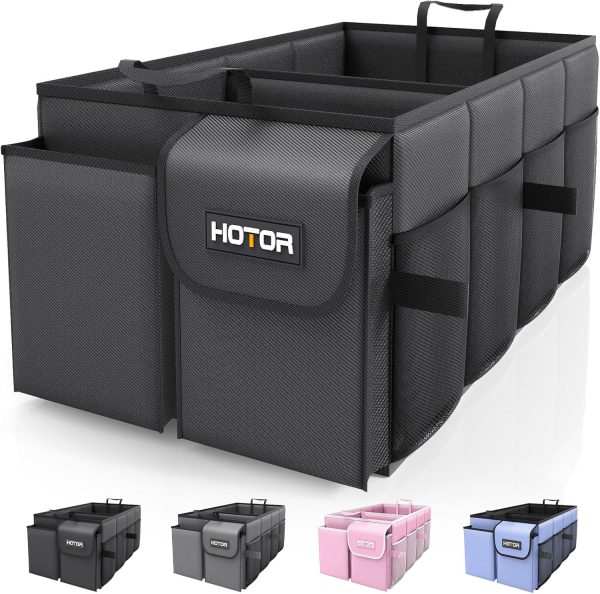 Efficient Car Organization with HOTOR Foldable Trunk Organizer for SUVs and Sedans