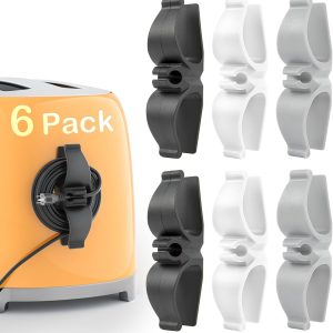 Efficient Cord Organizer for Kitchen Appliances - 6 Pack Adhesive Holders