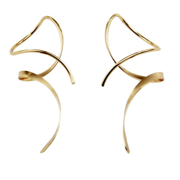 Elegant 14K Gold Spiral Threader Earrings - Perfect Gift for Any Occasion