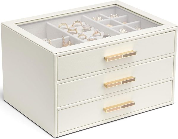 Elegant Vlando Jewelry Box for Women - Perfect Gift Organizer with Drawers