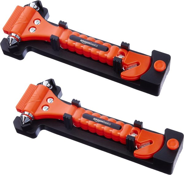 Emergency Seat Belt Cutter and Window Hammer Tool - 2 Pack Car Accessories