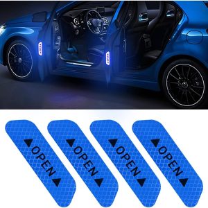 Enhance Night Visibility with 4PCS Reflective Car Door Warning Stickers