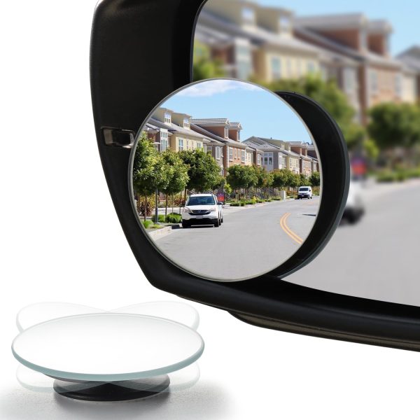 Enhance Safety with LivTee 2" Round HD Blind Spot Mirrors for Vehicles