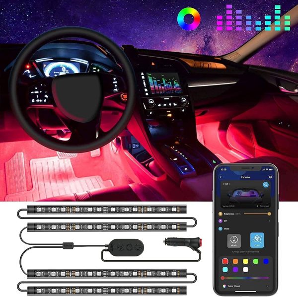 Govee Car LED Lights: Smart RGB Interior Lights with App Control