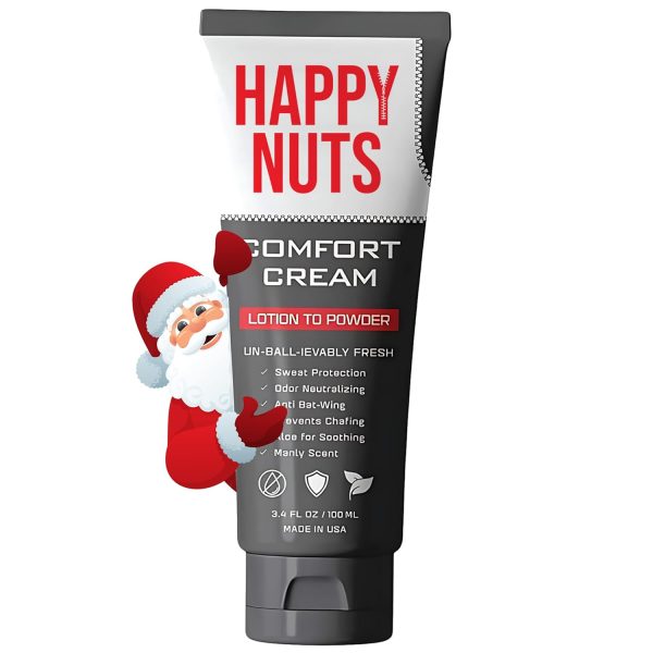 Happy Nuts Comfort Cream Deodorant for Men: Anti-Chafing, Aluminum-Free Odor Control