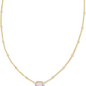 Kendra Scott Mini Elisa 14k Gold-Plated Pendant Necklace for Stylish Women