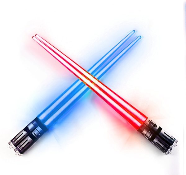 Light Up Your Meals with Star Wars Mini Lightsaber Chopsticks - 2 Pairs