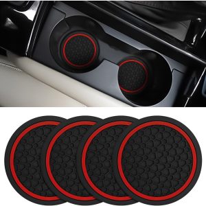 Mandark 4PCS Non-Slip Car Cup Holder Coasters for Vehicles and Trucks