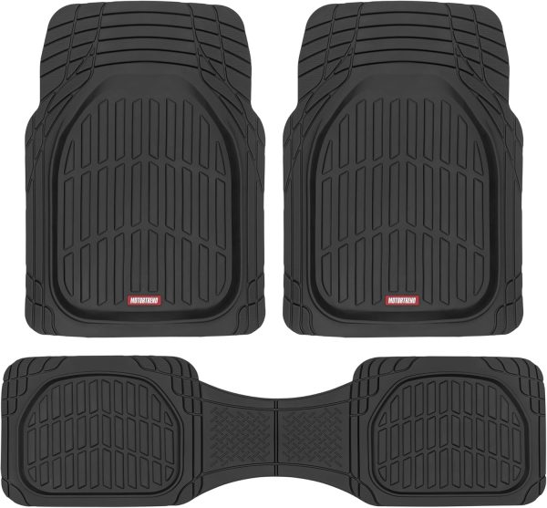 Motor Trend FlexTough Floor Mats: All-Weather, Waterproof, Trim-To-Fit Car Accessories