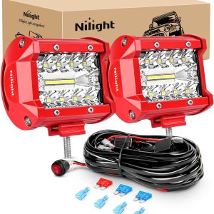 Nilight 60W 4-Inch LED Light Bar Combo for Off-Road Trucks and SUVs