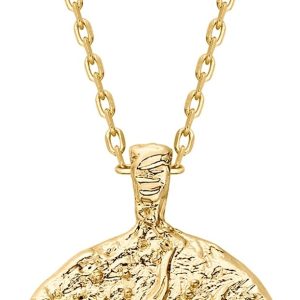 PAVOI 14K Gold Plated Byzantine Coin Pendant Necklace for Bohemian Style