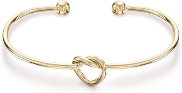 PAVOI 14K Gold Plated Infinity Bangle Bracelets for Timeless Love