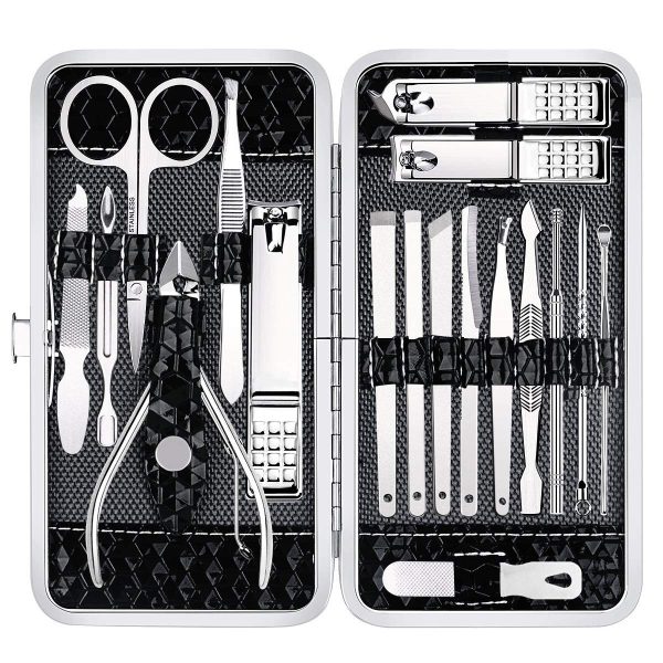 Professional 18-Piece Nail Clippers Set for Ultimate Manicure and Pedicure Care