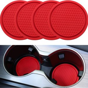 SINGARO Car Cup Coasters: 4PCS Non-Slip Universal Holders for Stylish Interiors