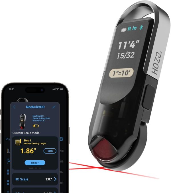 Smart Digital Tape Measure with Laser and Bluetooth for Accurate Measurements