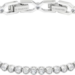 Swarovski Emily Tennis Bracelet Collection: Stunning Clear, Blue, and Pink Crystals