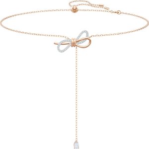 Swarovski Lifelong Bow Jewelry Collection: Stunning Clear Crystal Necklace and Bracelet