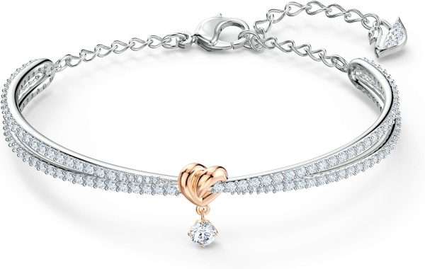 Swarovski Lifelong Heart Jewelry Collection: Elegant Rose Gold & Rhodium Pieces