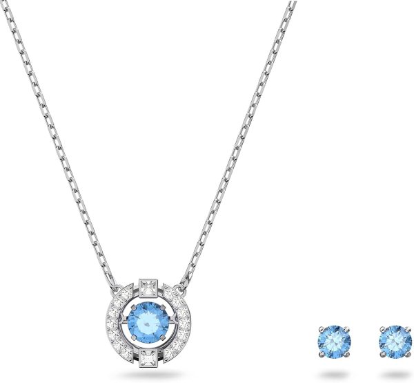 Swarovski Sparkling Dance Crystal Necklace and Earring Set: Elegant Jewelry Collection