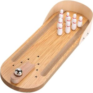 Tabletop Mini Bowling Game Set for Fun Stress Relief at Office Desk