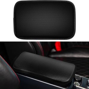 Universal Waterproof Car Armrest Cover - Carbon Fiber PU Leather Protector