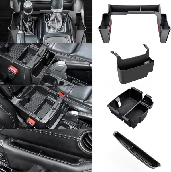 Upgrade Your Jeep Wrangler JL & Gladiator JT with 4PCS Console Organizer