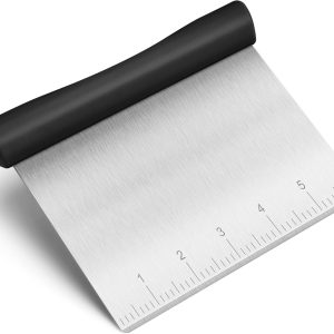 Versatile Stainless Steel Dough Scraper for Baking, Pizza, and Pastry Needs