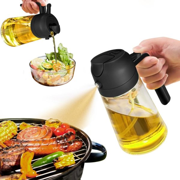 YARRAMATE 2-in-1 Olive Oil Sprayer: Premium Glass Dispenser for Cooking