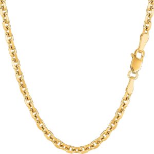 14k Yellow Gold Cable Link Chain Necklace - 4.0mm Elegance for Every Occasion