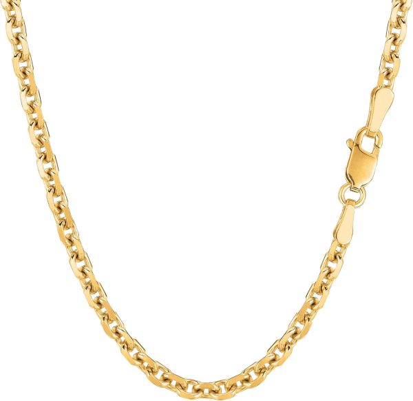 14k Yellow Gold Cable Link Chain Necklace - 4.0mm Elegance for Every Occasion