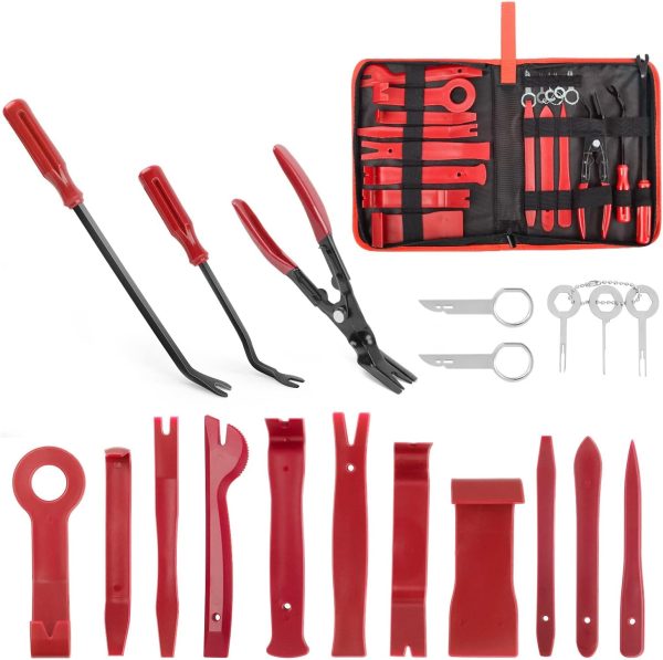 19-Piece Trim Removal Tool Set for Automotive Upholstery and Panel Clips