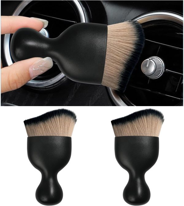 2PCS Soft Scratch-Free Car Interior Dust Brushes for Auto Detailing