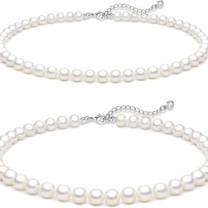 Dainty Zeffy Pearl Necklace: Perfect Wedding and Bridesmaid Jewelry Gift