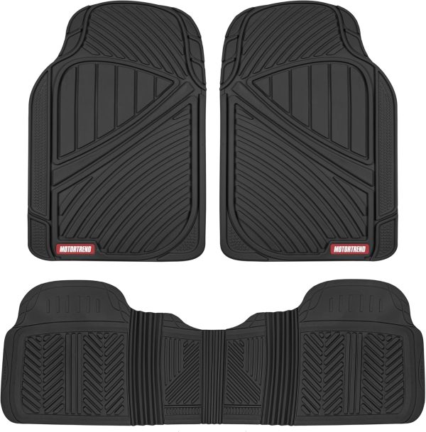 Durable All-Weather Rubber Floor Mats for Cars, Trucks, and SUVs