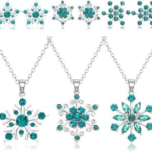 Elegant CEALXHENY Snowflake Jewelry Set: Perfect Holiday Gift for Women