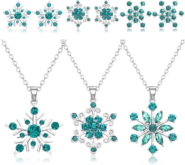 Elegant CEALXHENY Snowflake Jewelry Set: Perfect Holiday Gift for Women